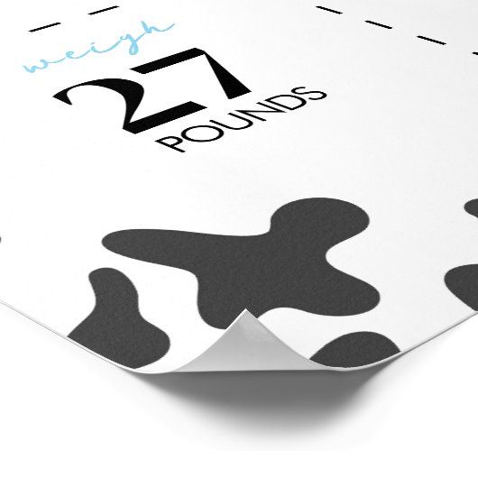 Koe eerste jaarmijlpaal poster (Hoek)