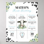 Koe eerste jaarmijlpaal poster (Voorkant)