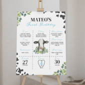 Koe eerste jaarmijlpaal poster