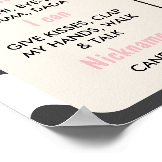 Koe eerste jaarmijlpaal poster (Hoek)