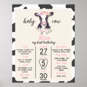 Koe eerste jaarmijlpaal poster (Voorkant)