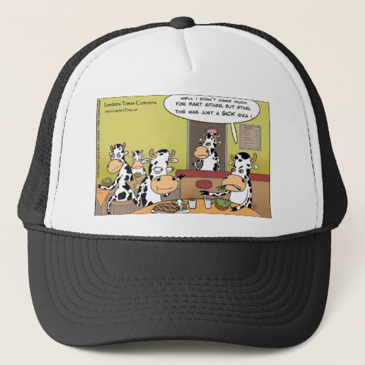 Koe eet echtgenoot grappige geschenken T-shirts mo Trucker Pet (Voorkant)