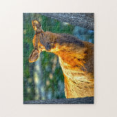 Koe Elk Montana. Legpuzzel (Verticaal)