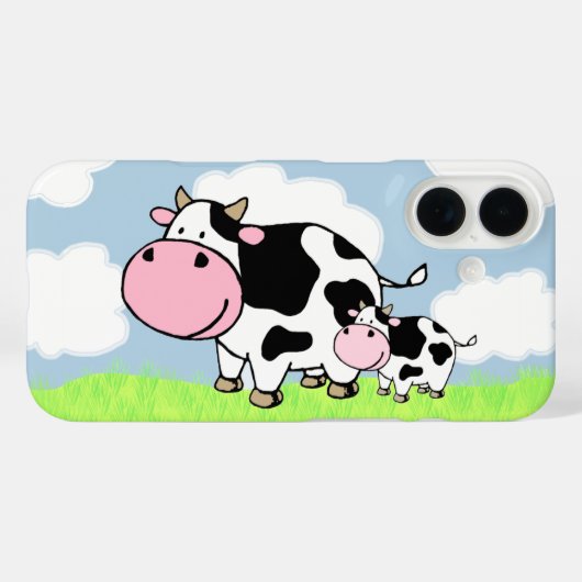 Koe en Baby Case-Mate iPhone Case (Achterkant (horizontaal))