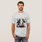 koe en bij t-shirt (Voorkant volledig)