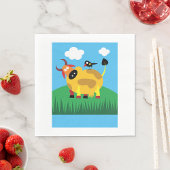 Koe en Blackbird Paper Napkins Servet