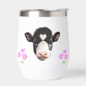 Koe en Bloemen Thermische Wijn Tumbler (Links)