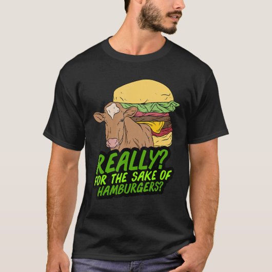 Koe En Burger Vegan T-shirt (Voorkant)