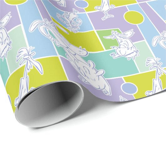 Koe- en Chicken Color Block Pattern Cadeaupapier (Rol Hoek)