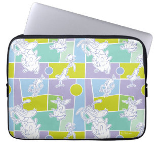 Koe- en Chicken Color Block Pattern Laptop Sleeve