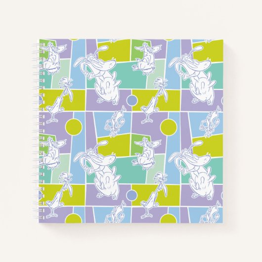 Koe- en Chicken Color Block Pattern Notitieboek (Voorkant)