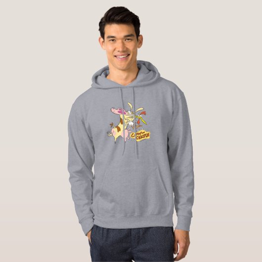 Koe en Chicken Hug Graphic Hoodie (Voorkant volledig)