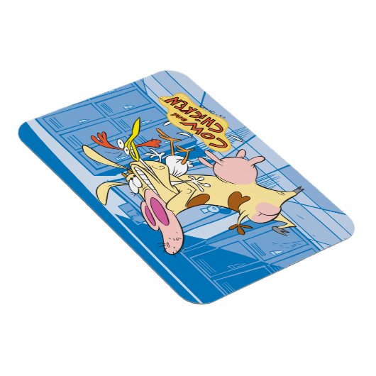 Koe en Chicken Hug Graphic Magneet (Rechterzijde)