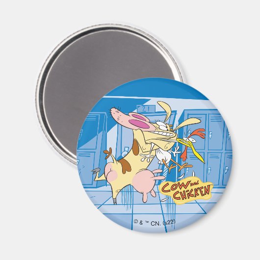 Koe en Chicken Hug Graphic Magneet (Voorkant / Achterkant)