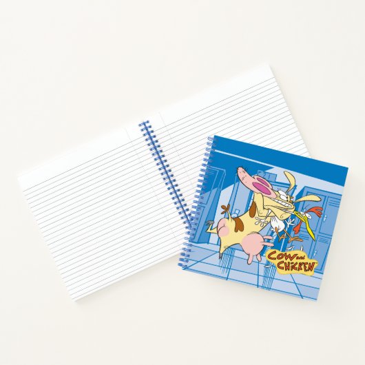 Koe en Chicken Hug Graphic Notitieboek (Binnen)