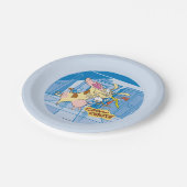 Koe en Chicken Hug Graphic Papieren Bordje (Gekanteld)