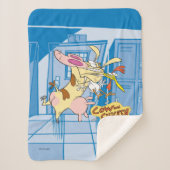 Koe en Chicken Hug Graphic Sherpa Deken (Voorkant)