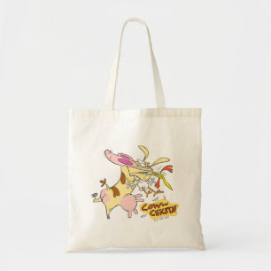 Koe en Chicken Hug Graphic Tote Bag