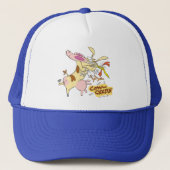 Koe en Chicken Hug Graphic Trucker Pet (Voorkant)