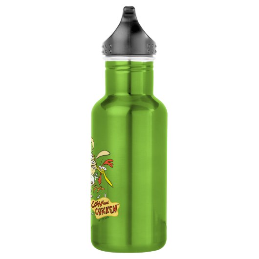 Koe en Chicken Hug Graphic Waterfles (Rechts)