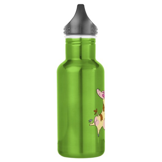 Koe en Chicken Hug Graphic Waterfles (Links)