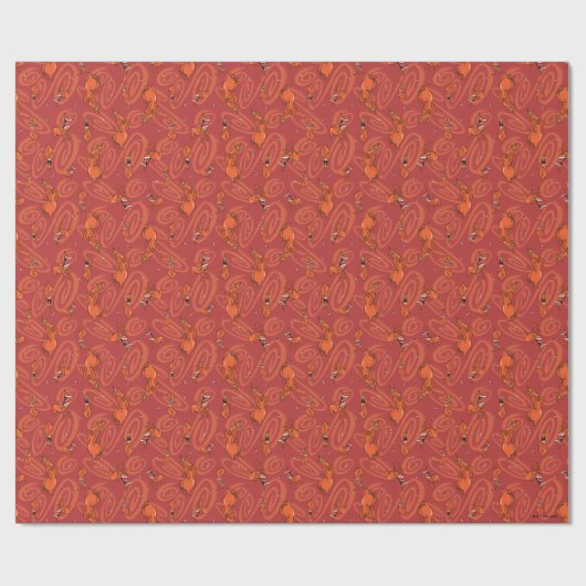 Koe en Chicken Red Guy Pattern Cadeaupapier (Vlak)