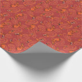 Koe en Chicken Red Guy Pattern Cadeaupapier (Hoek)