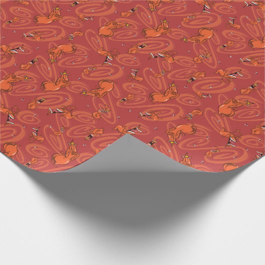 Koe en Chicken Red Guy Pattern Cadeaupapier (Hoek)