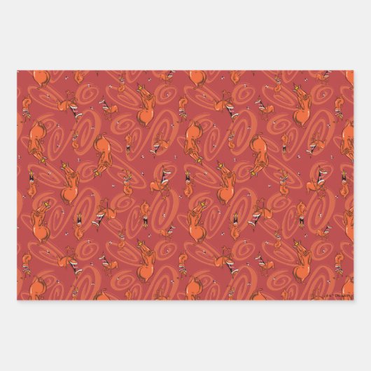 Koe en Chicken Red Guy Pattern Inpakpapier Vel (Voorkant 3)