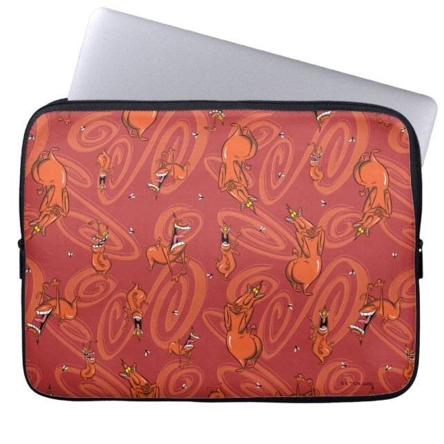 Koe en Chicken Red Guy Pattern Laptop Sleeve (Voorkant)