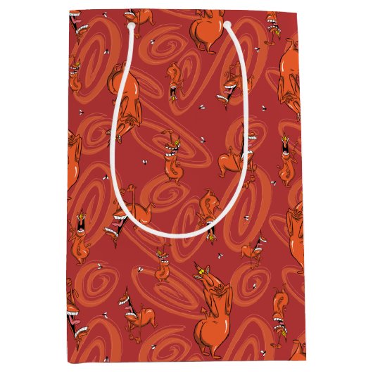 Koe en Chicken Red Guy Pattern Medium Cadeauzakje (Voorkant)