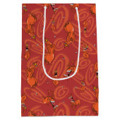 Koe en Chicken Red Guy Pattern Medium Cadeauzakje (Achterkant)