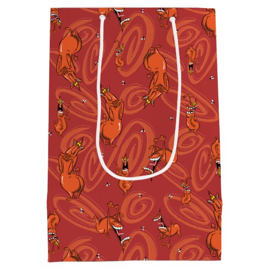 Koe en Chicken Red Guy Pattern Medium Cadeauzakje (Achterkant)