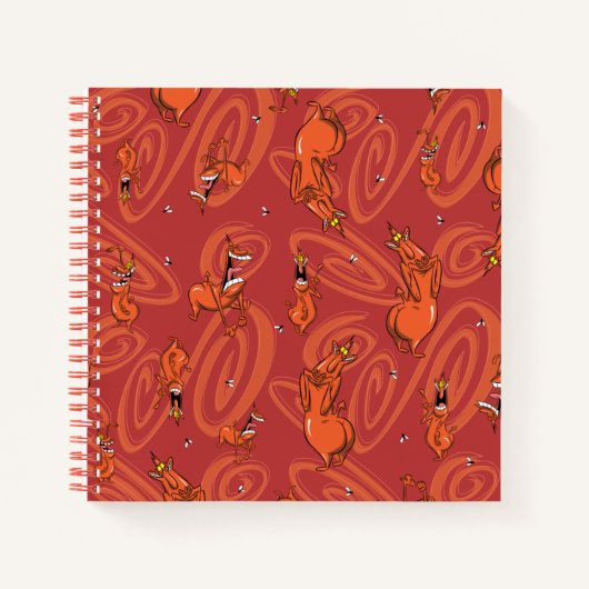 Koe en Chicken Red Guy Pattern Notitieboek (Voorkant)