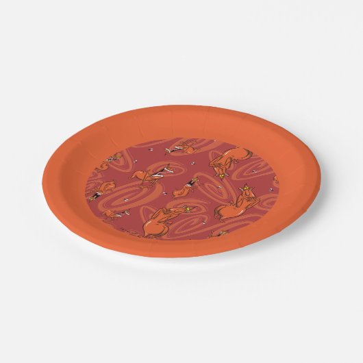 Koe en Chicken Red Guy Pattern Papieren Bordje (Gekanteld)