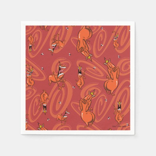 Koe en Chicken Red Guy Pattern Servet (Voorkant)