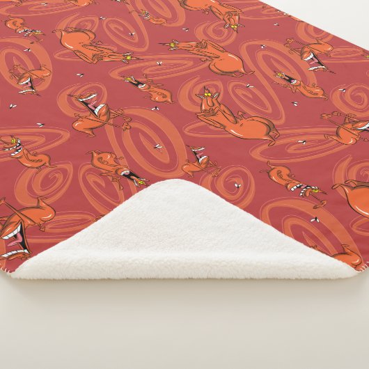 Koe en Chicken Red Guy Pattern Sherpa Deken (3/4)