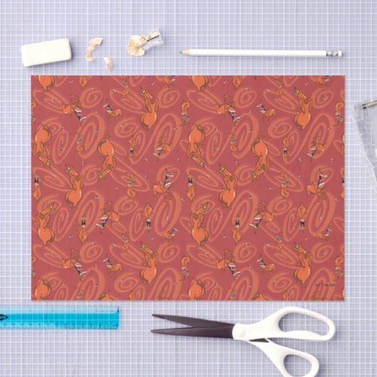 Koe en Chicken Red Guy Pattern Tissuepapier (Craft)