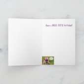 Koe en een gelukkige verjaardag kaart (Binnen)