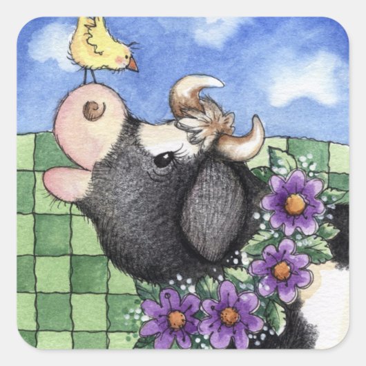 Koe en griep - Stickers (Voorkant)