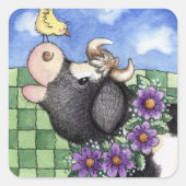 Koe en griep - Stickers (Voorkant)