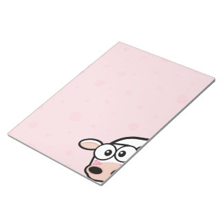 Koe en hart overspoelen notitieblok