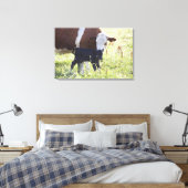 Koe en kalf canvas afdruk (Insitu (Slaapkamer))