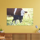 Koe en kalf canvas afdruk (Insitu (Woonkamer))