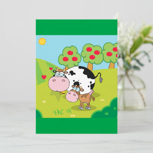 Koe en kalf kaart