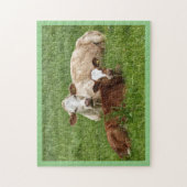 Koe en kalf Puzzle Legpuzzel (Verticaal)