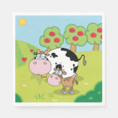 Koe en kalf servet (Voorkant)