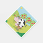 Koe en kalf servet (Hoek)