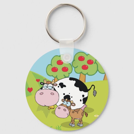 Koe en kalf sleutelhanger (Achterkant)