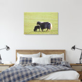 Koe en kalf Yak, Lijiang Canvas Afdruk (Insitu (Slaapkamer))